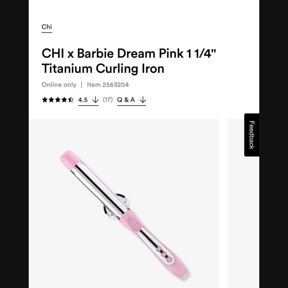 Chi x Barbie curling iron 💕